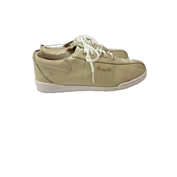 Propet Firefly Walking Sneakers Genuine Leather Beige Women Neutral Size 9 W3606 - Picture 2 of 10